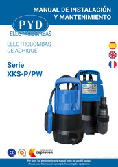 PYD Electrobombas XKS-PW Serie Manuel D'installation Et D'entretien