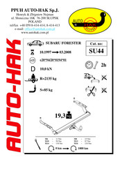 AUTO-HAK SU44 Instructions De Montage