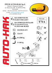 AUTO-HAK T71A Instructions De Montage