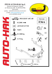 AUTO-HAK F36A Instructions De Montage