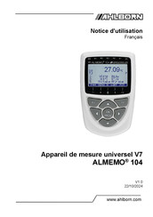 Ahlborn ALMEMO 104 Notice D'utilisation