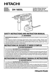 Hitachi DH 18DSL Instructions De Sécurité Et Mode D'emploi