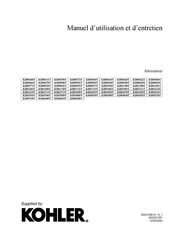 Kohler KH00630T Manuel D'utilisation Et D'entretien