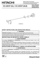 Hitachi CG 23ECP Instructions De Sécurité Et Mode D'emploi