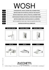 ZUCCHETTI WOSH ZW1625 Instructions Pour L'installation