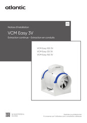 Atlantic VCM Easy 125 3V Notice D'installation