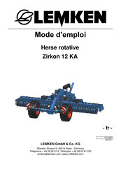 LEMKEN Zirkon 12 KA Mode D'emploi