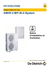 De Dietrich AWHP-2 MIT-IN-2 iSystem Notice D'installation Et D'entretien