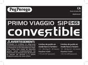 Peg-Perego PRIMO VIAGGIO SOP 5-65 Convertible Mode D'emploi