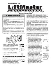 Chamberlain LiftMaster PROFESSIONAL SECURITY + 974LM Manuel D'instructions