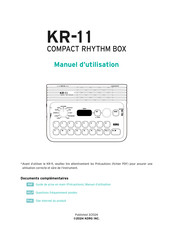 Korg KR-11 Manuel D'utilisation