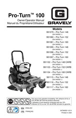 Gravely 991096 Manuel Du Propriétaire/Utilisateur