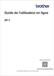 Brother SP-1 Guide De L'utilisateur En Ligne