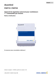 ZIEHL-ABEGG Acontrol PXET20 Notice D'utilisation