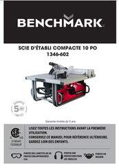 Benchmark 1346-602 Mode D'emploi