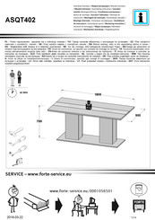 Forte ASQT402 Notice De Montage