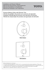 Toto TBV01802U Manuel D'installation Et D'utilisation