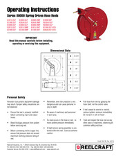 Reelcraft 80000 Série Instructions D'opération