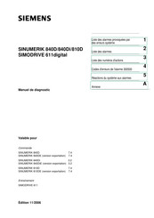 Siemens SIMODRIVE 611digital Diagnostic De Pannes