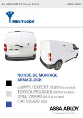 Mul-t-lock 16 192 288 80 Notice De Montage