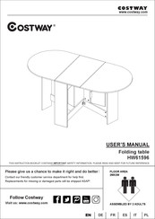 Costway HW61596 Manuel De L'utilisateur