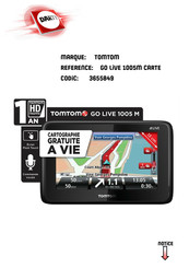 TomTom GO LIVE Guide De Référence