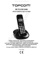 Topcom BUTLER E600 TWIN Notice D'utilisation