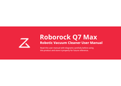 Roborock Q7 Max Mode D'emploi