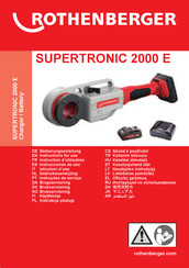 Rothenberger SUPERTRONIC 2000 E Instructions D'utilisation