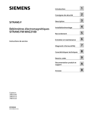 Siemens SITRANS FM MAG3100 7ME6320 Instructions De Service