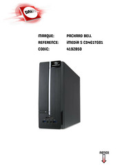 Acer Packard Bell iMedia S CD4G1TG01 Manuel D'utilisation