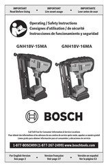 Bosch GNH18V-15MA Consignes D'utilisation/De Sécurité