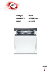 Bosch SMV88TX04E Mode D'emploi