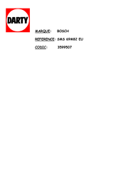 Bosch SMS69M82EU Manuel D'utilisation