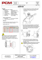 Pcm GSW164 Mode D'emploi