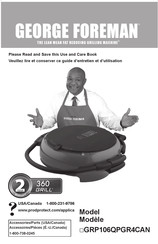 George Foreman GRP106QPGR4CAN Guide D'entretien Et D'utilisation