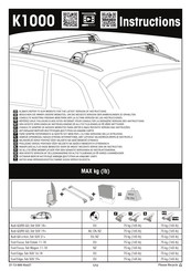 Yakima K1000 Instructions De Montage