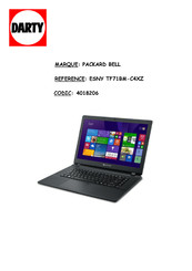 Acer Packard Bell EasyNote TF71BM-C4XZ Manuel D'utilisation