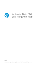 HP Latex 2700 Guide De Préparation Du Site