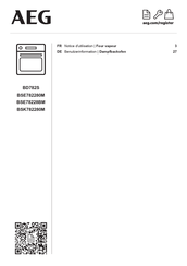 Aeg BD782S Notice D'utilisation