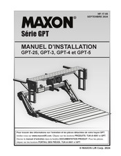 Maxon GPT-25 Manuel D'installation