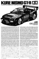 Tamiya KURE NISMO GT-R Mode D'emploi