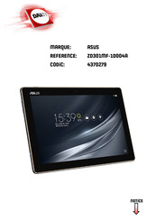 Asus ZENPAD 10 ZD301MF-1D004A Manuel Électronique