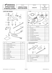 Honda 08E70-MJE-D00 Instructions D'installation