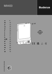 Buderus MX400 Mode D'emploi