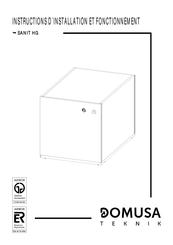 DOMUSA TEKNIK SANIT 130 HG Instructions D'installation Et Fonctionnement