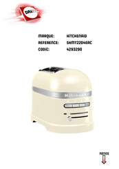 Kitchenaid 5KMT2204 Mode D'emploi