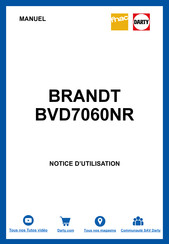 Brandt BVD7060NV Manuel D'instructions