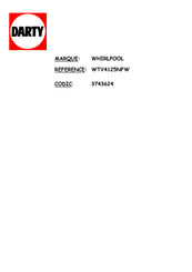 Whirlpool WTV4125NFW Fiche Produit