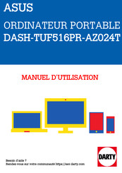 Asus Tuf Gaming DASH-TUF516PR-AZ024T Manuel D'utilisation